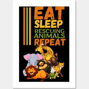 Animal Rescue, Rescuing Animals, Animal Control Worker Posters and Art